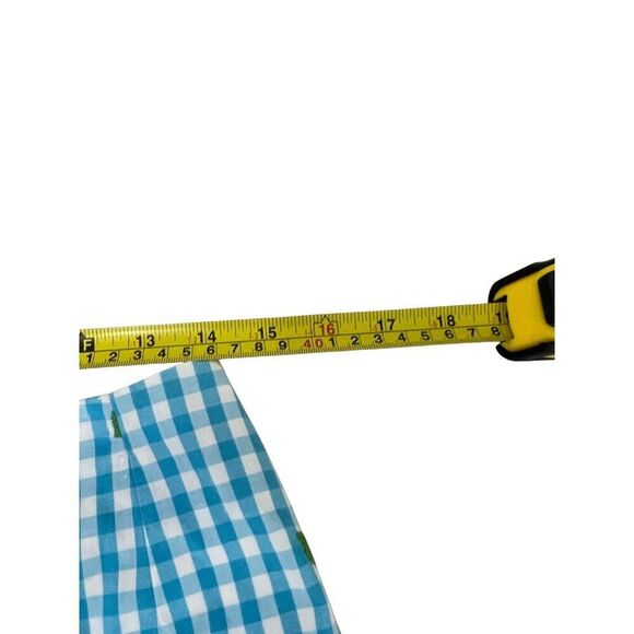 Lilly Pulitzer Womens Mini Skirt Size 6 Blue Gingham Embroidered Ice Cream - Picture 6 of 9